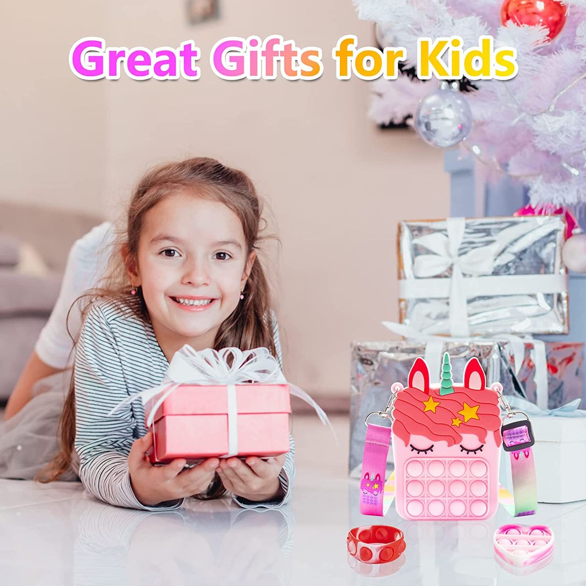 PopIts Fidget Toys Shoulder Bags Unicorn