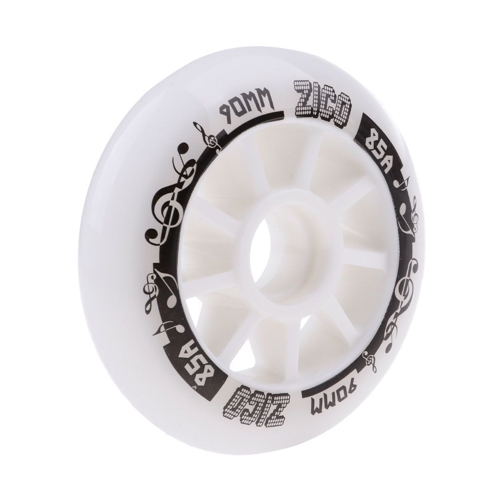 Outdoor PU Roller Inline Skates Wheel Replacement Racing 90mm White