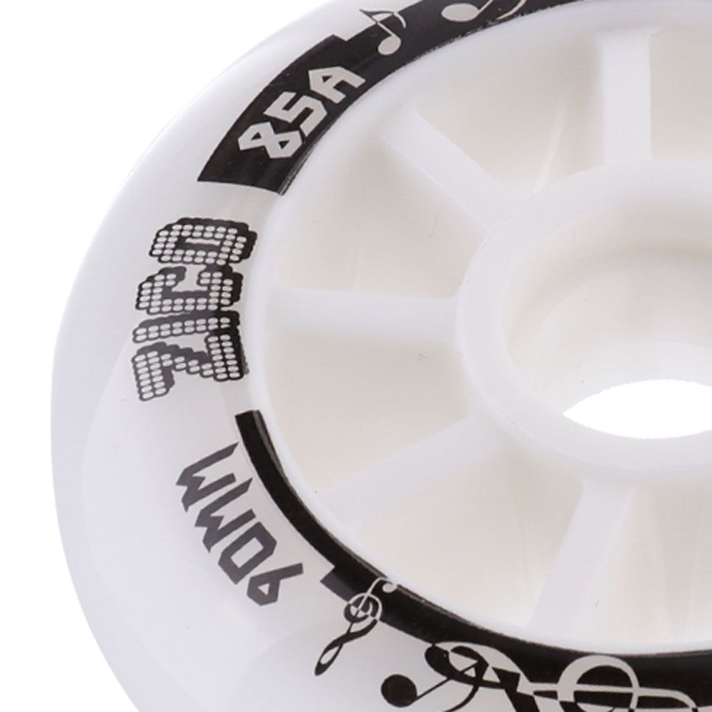 Outdoor PU Roller Inline Skates Wheel Replacement Racing 90mm White