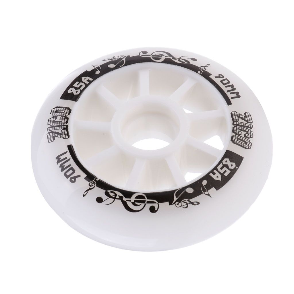 Outdoor PU Roller Inline Skates Wheel Replacement Racing 90mm White