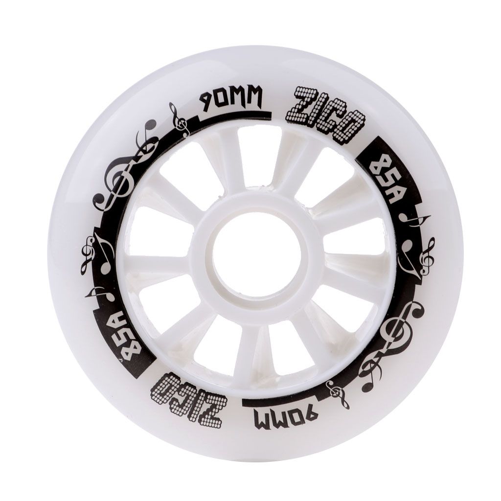 Outdoor PU Roller Inline Skates Wheel Replacement Racing 90mm White