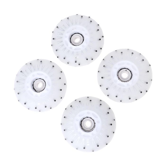 4pcs Outdoor Inline Roller Skates Wheels Light Speed 76mm White