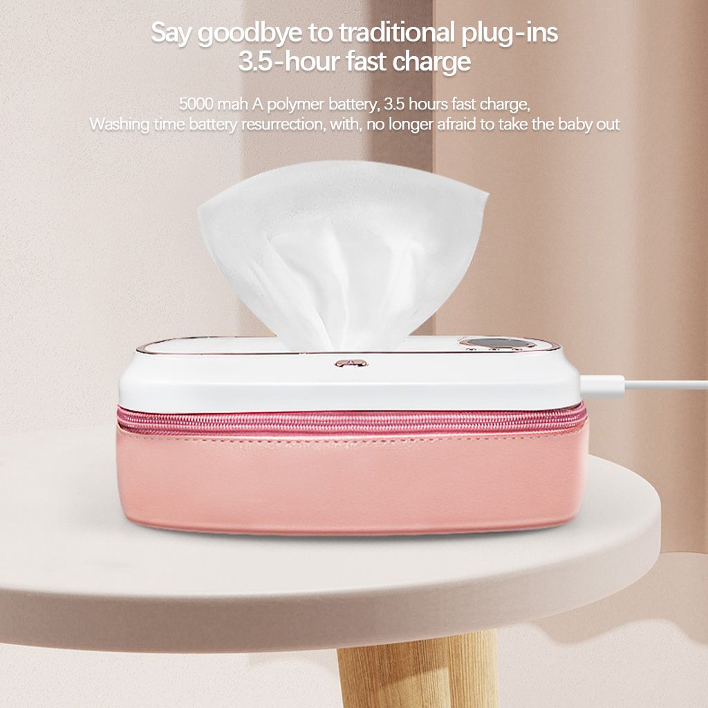 Portable  Warmer LED Display Wet Tissue Storage Case For