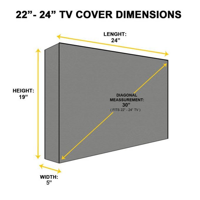 Outdoor Waterproof Weatherproof Screen Cover Protector For 22" To 24"