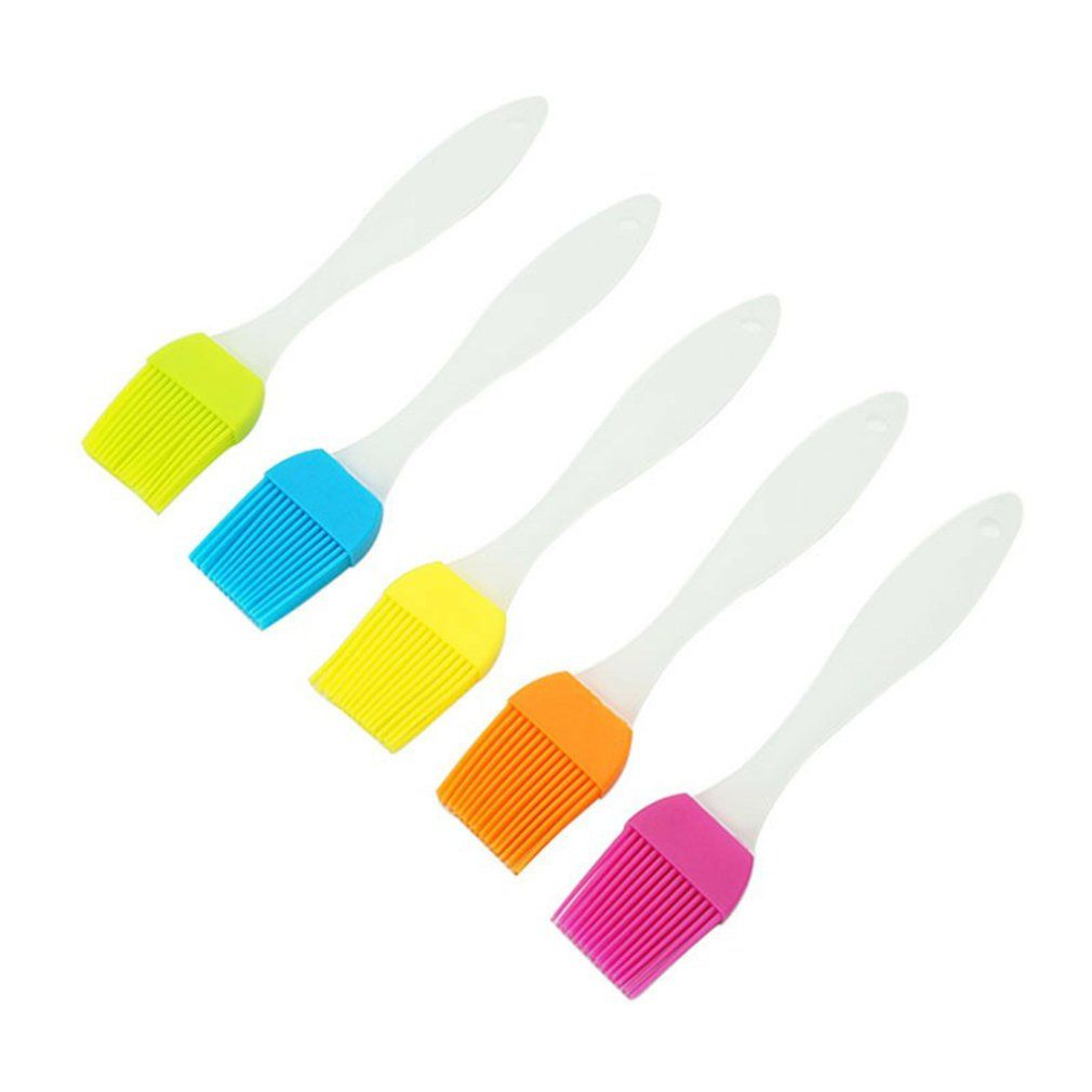 Food Grade Silicone High Temperature Resistant Barbecue Brush Butter Brush Oil Brush Seasoning Brush Baking Tool-multicolor