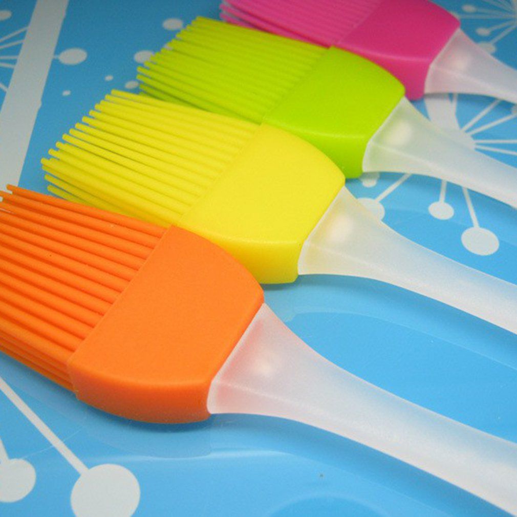 Food Grade Silicone High Temperature Resistant Barbecue Brush Butter Brush Oil Brush Seasoning Brush Baking Tool-multicolor