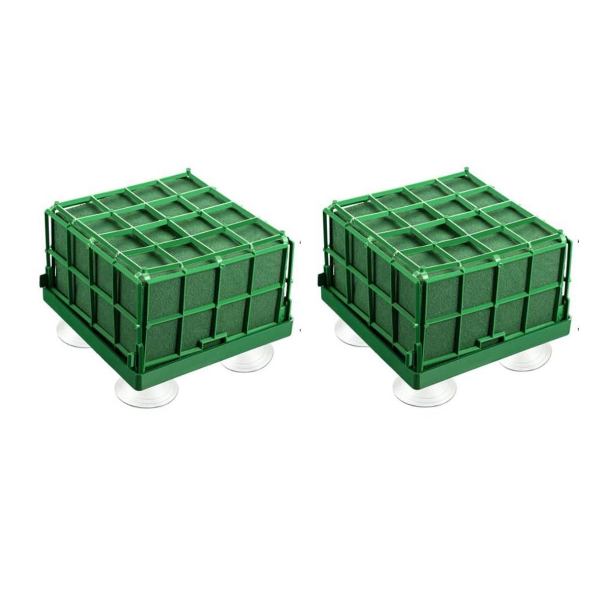 2Pcs Square Flower Foam Cage with Floral Foam,for Wedding