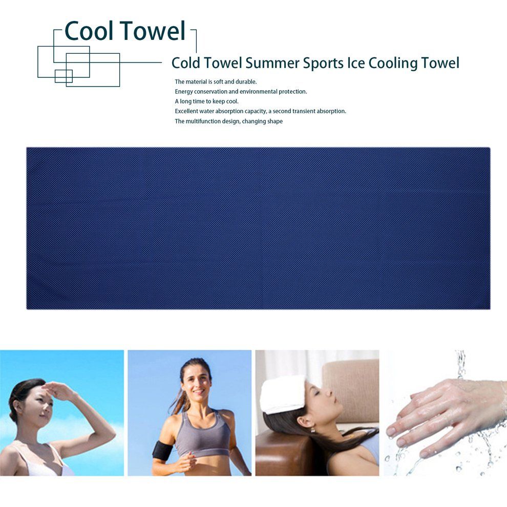 Cold Towel Summer Sports Ice Cooling Towel Hypothermia Cool Towel 90*30CM