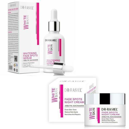 White Skin Fade Spots Serum + Night Cream: :With Niacinamide