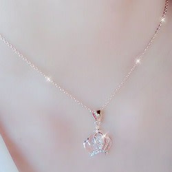 Crystal Zircon Pendant Necklace 03