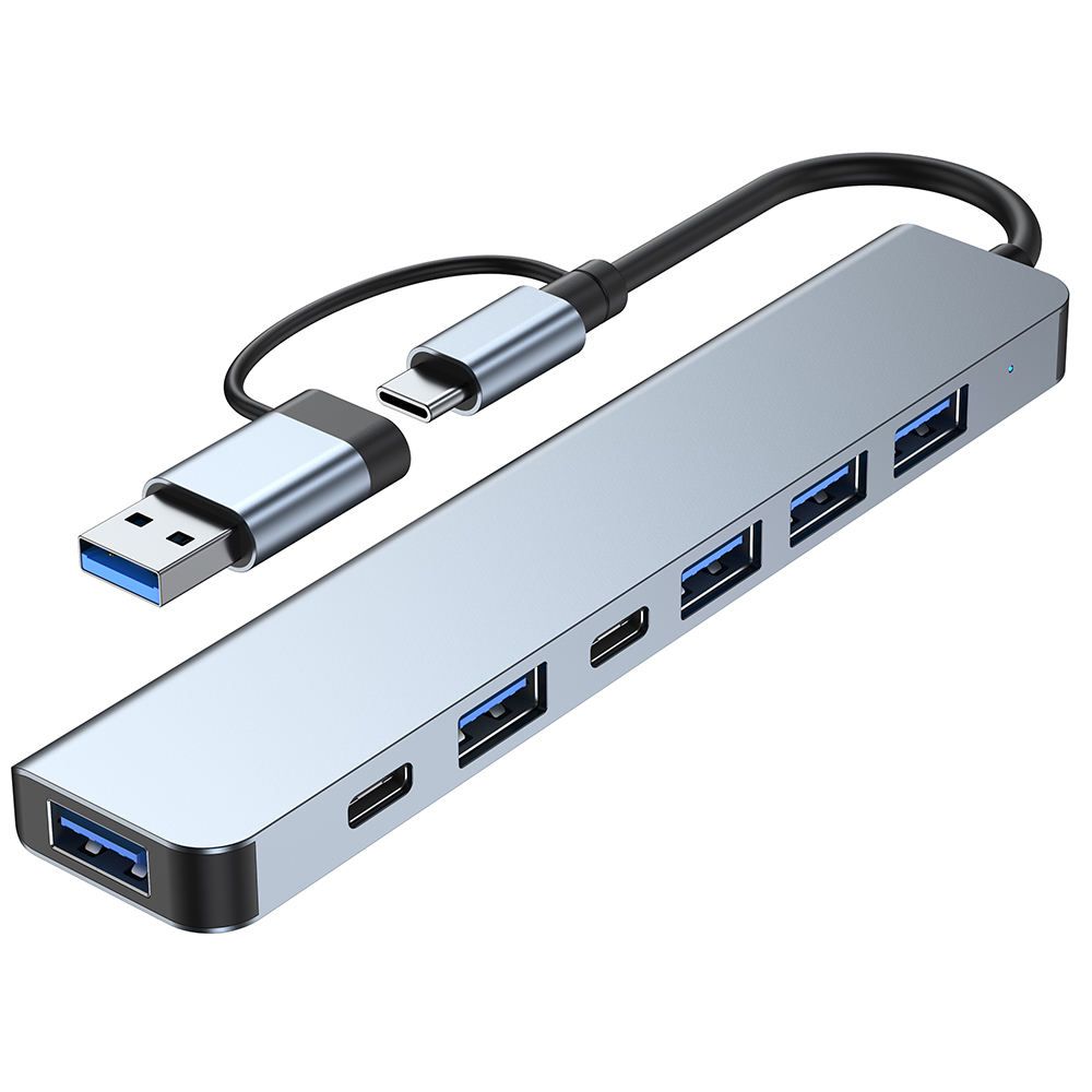 7in1 Multi Ports USB Type C Hub Splitter Adapter Expansion Dock