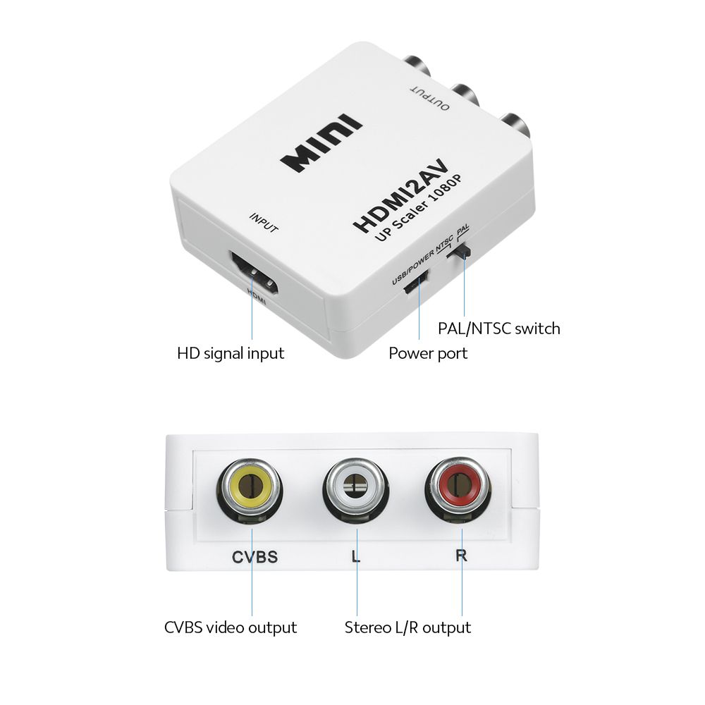 HDMI To AV Converter Digital Signal To RCA Video Converter