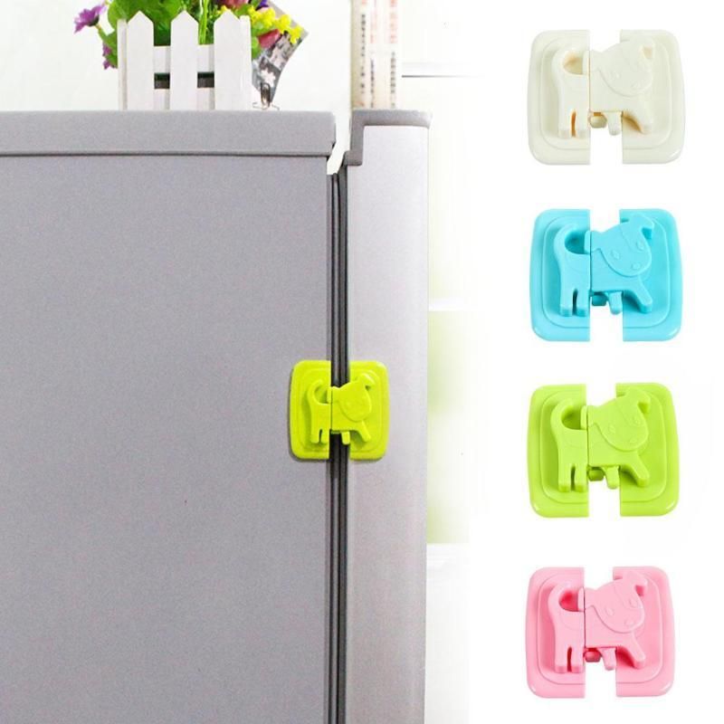 2 Piece Refrigerator Safety Lock Child Baby Safety Cabinet Wardrobe Lock Water Dispenser Child
