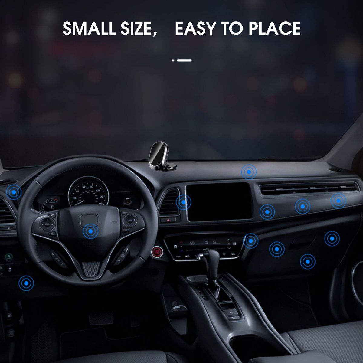 Phone Mount Magnet Suction Car Cell Phone Holder Black