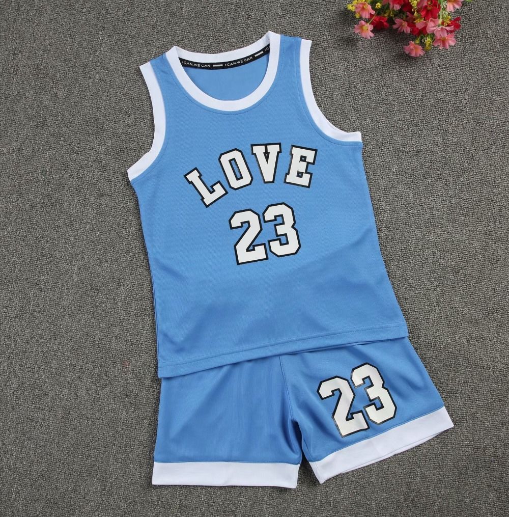 Kids Basketball Jerseys Sets Children Blank Basket