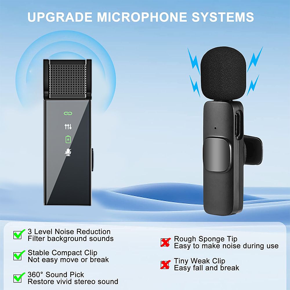 Wireless Lavalier Microphone Plug And Play For IOS