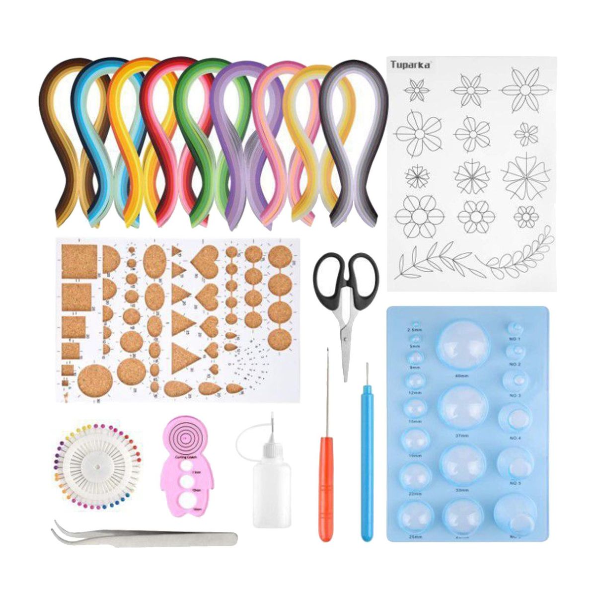 Paper Strips Quilling Tool Kit 900 Colorful Strips Scrapbooking