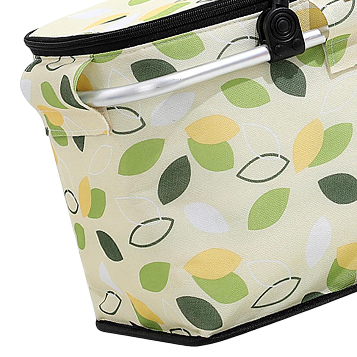 Insulation Basket Outdoor BBQ Storage Container Yellow and Green
