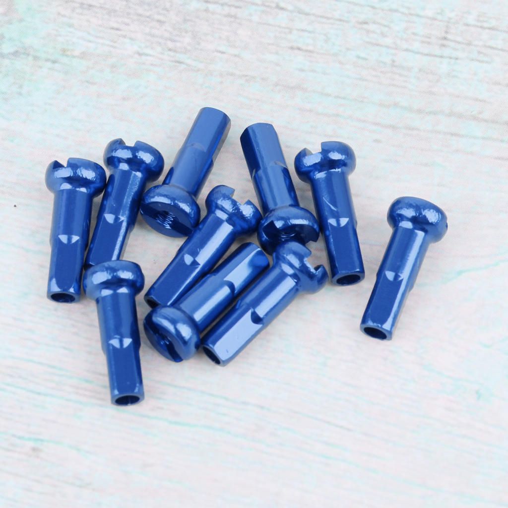 10 Count Bike 14G Spoke Nipples End Caps Ends MTB Road Bicycle Blue
