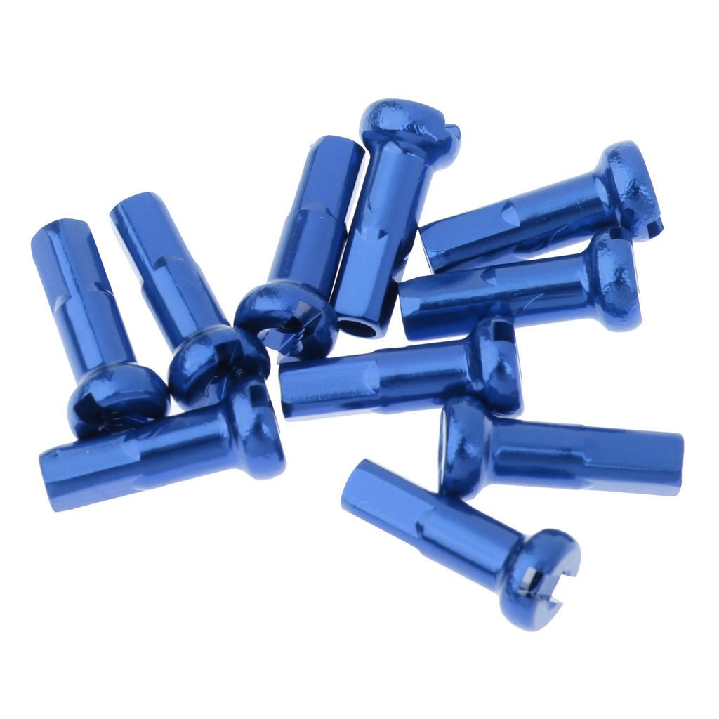 10 Count Bike 14G Spoke Nipples End Caps Ends MTB Road Bicycle Blue