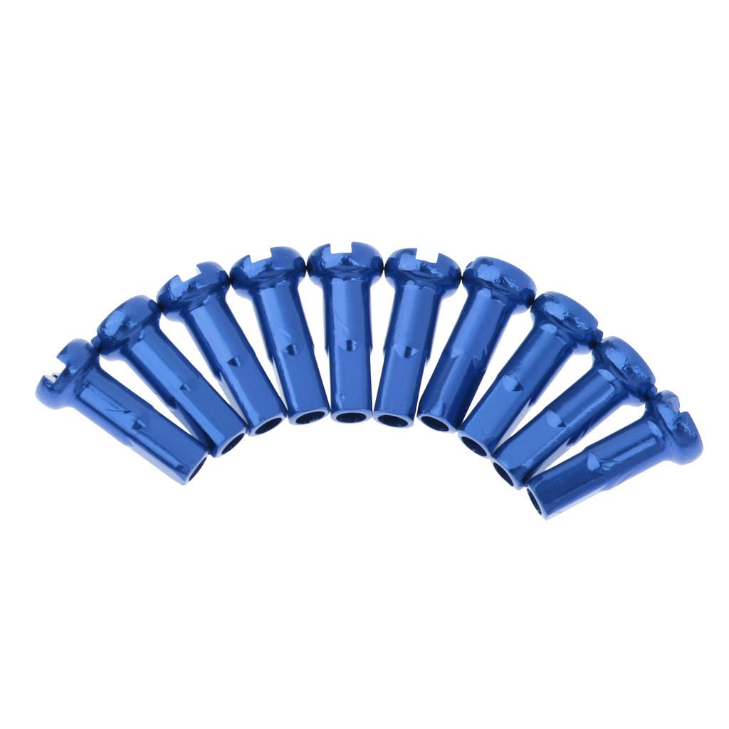 10 Count Bike 14G Spoke Nipples End Caps Ends MTB Road Bicycle Blue