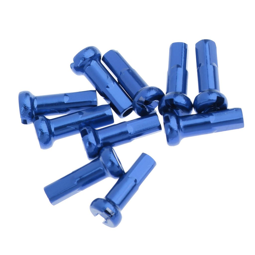 10 Count Bike 14G Spoke Nipples End Caps Ends MTB Road Bicycle Blue