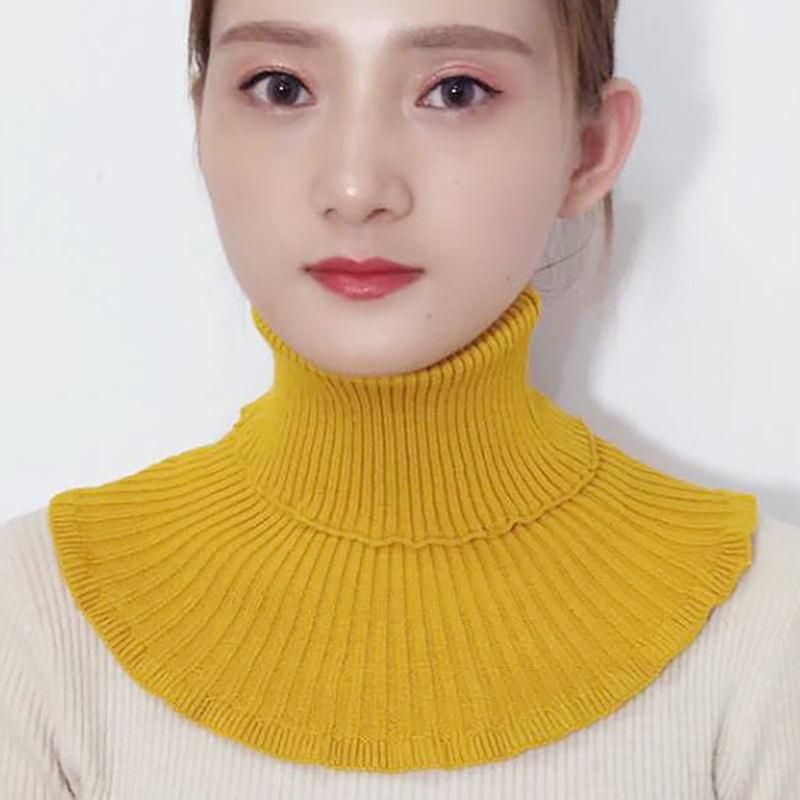 Women Winter Turtleneck Collar Solid Color Breathable-Black