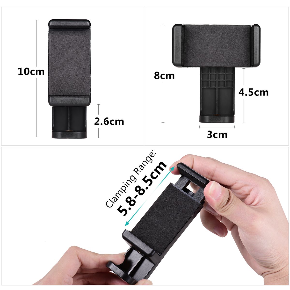 Smartphone Clamp Holder Phone Mount Adapter Phone Clip For