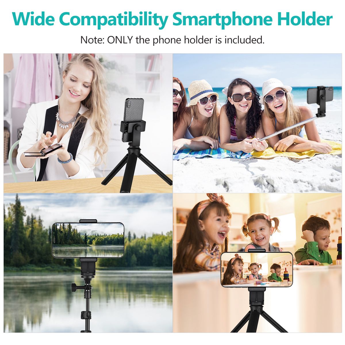 Smartphone Clamp Holder Phone Mount Adapter Phone Clip For