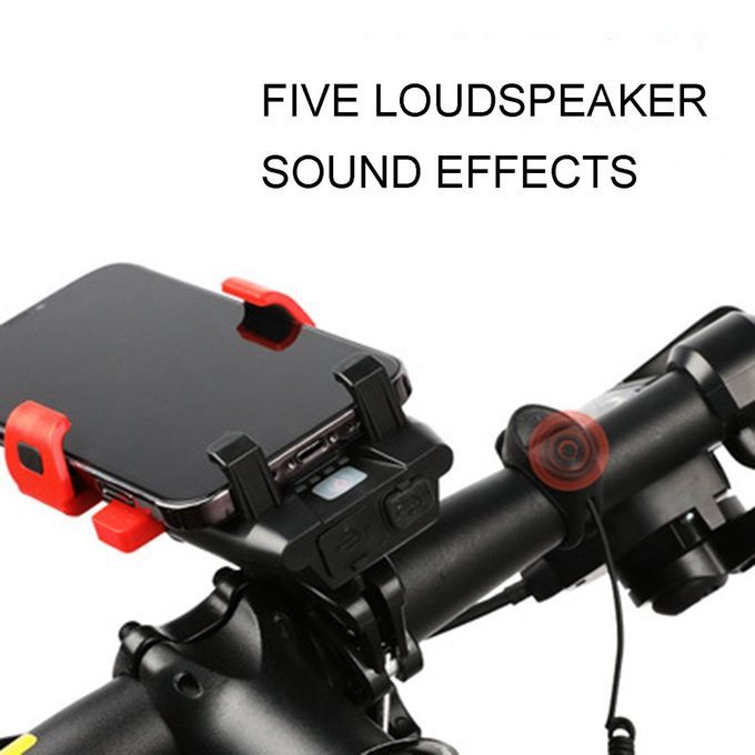 Four-in-one Re Hargeable  Ar Light Mountain Bike Horn Light One-key Lo K-red-60mm * 130mm