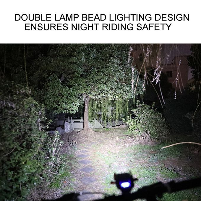 Four-in-one Re Hargeable  Ar Light Mountain Bike Horn Light One-key Lo K-red-60mm * 130mm