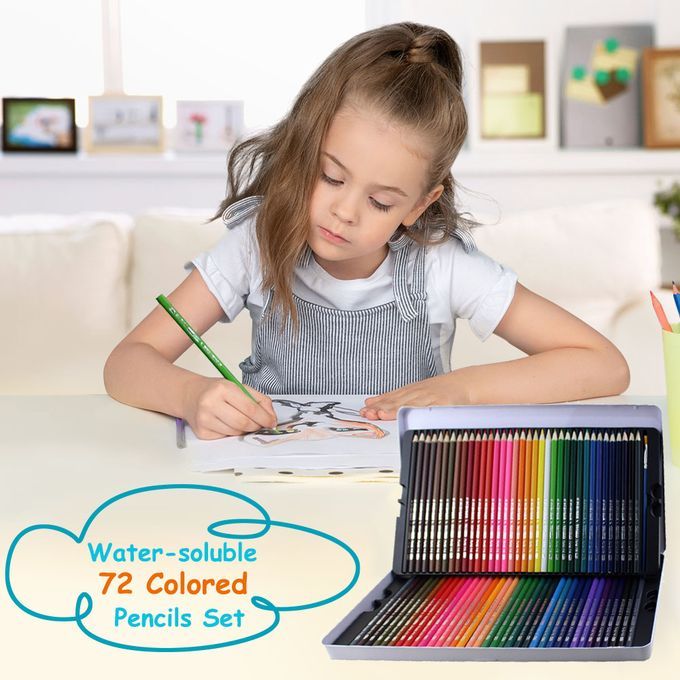 Professional 72 Colored Pencils Set Pre-Sharpened