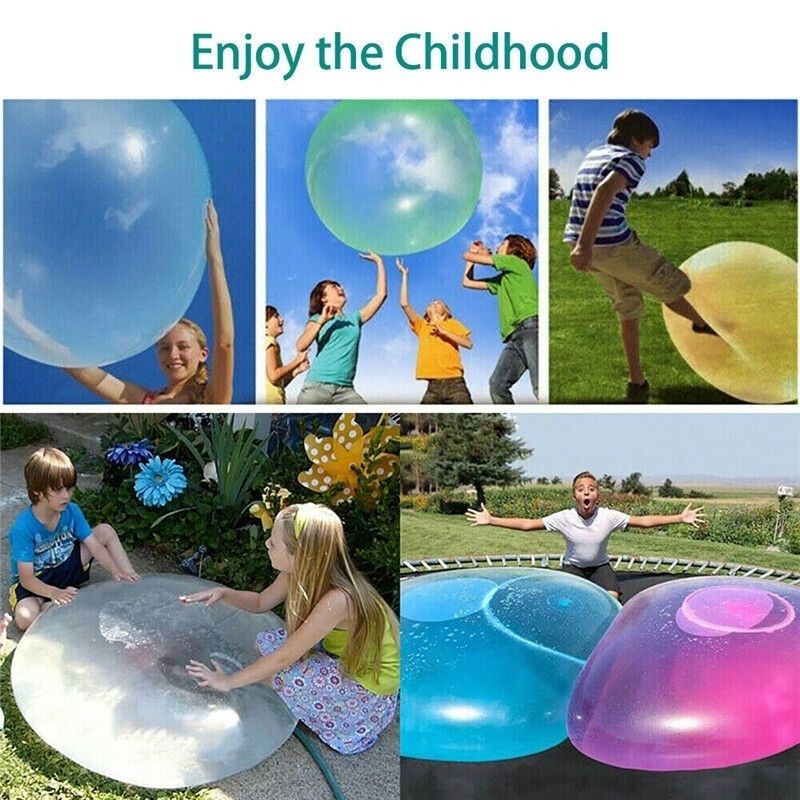 30cm/11.81in Wubble Bubble Ball Super Inflatable Antistress Ballon Outdoor Water Toys Green