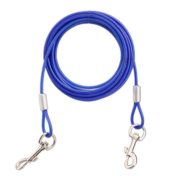 Double-end Steel Wire Rope Pet Dogs 2 In 1 Traction Rope