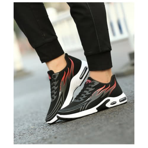 Men's Sneakers - Black & Red