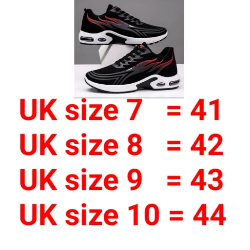 Men's Sneakers - Black & Red