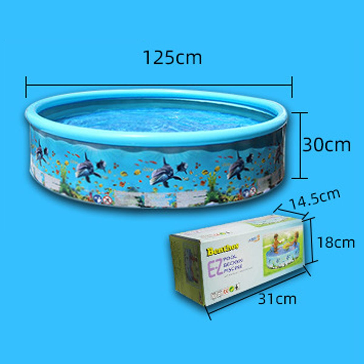 Household Swimming Pool Outdoor Indoor Portable Bathtub Summer Cool Play Pool For Adult Children 125x30cm