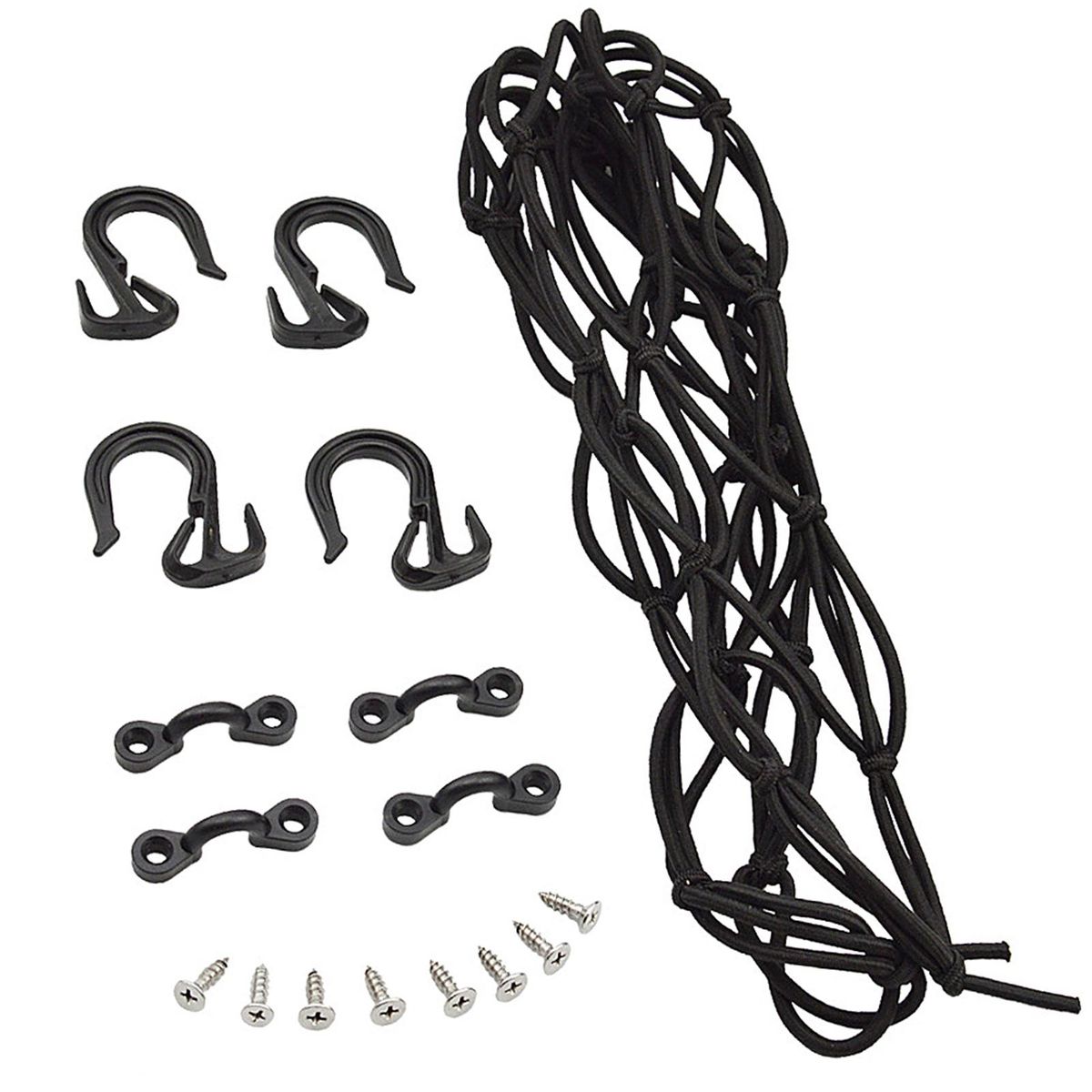 Kayak Deck Cargo Net with Hooks Pad Eye Board Bungee Net For Canoe Marine Boat Kayak Accessories