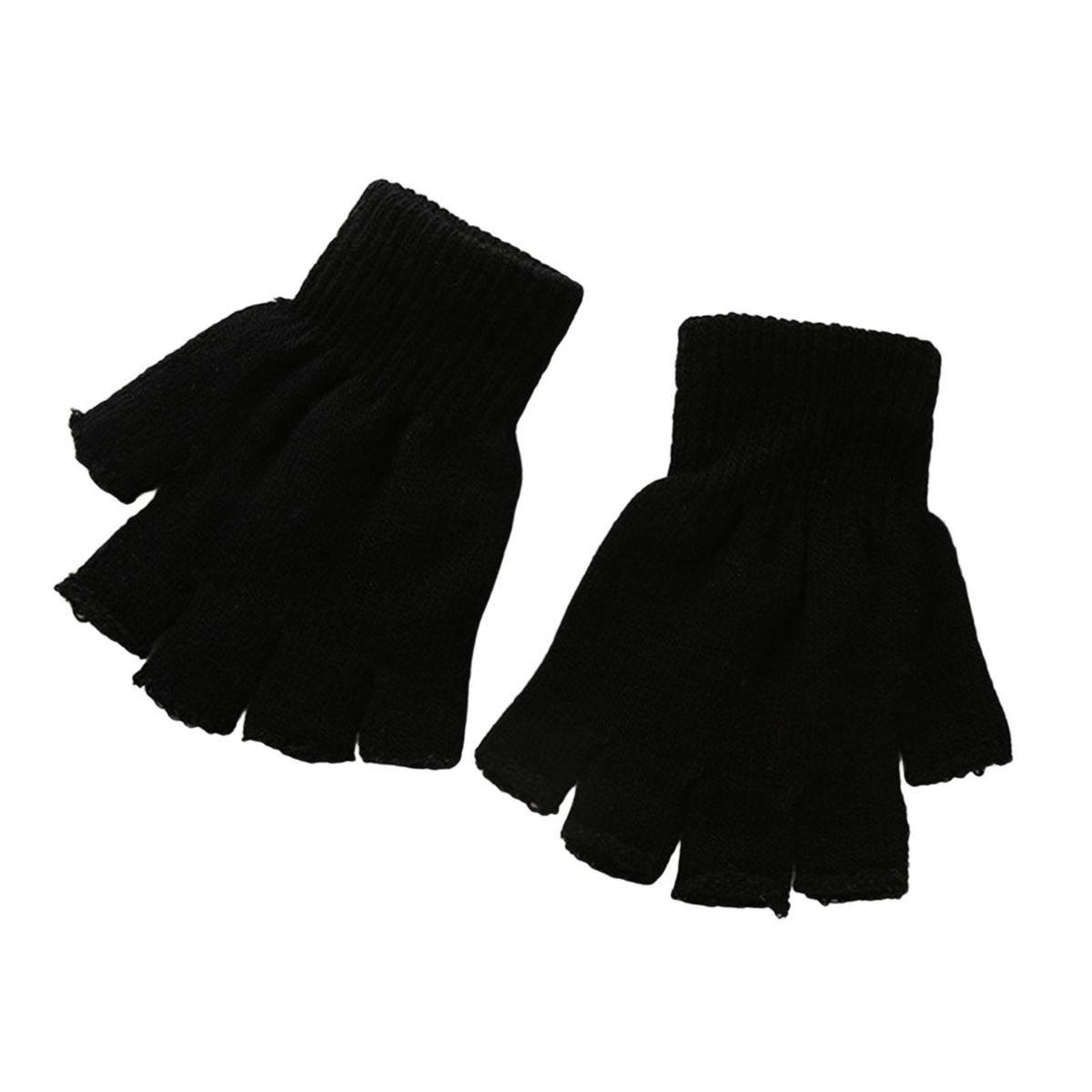 1 Pair Half-finger Winter Outdoor Black