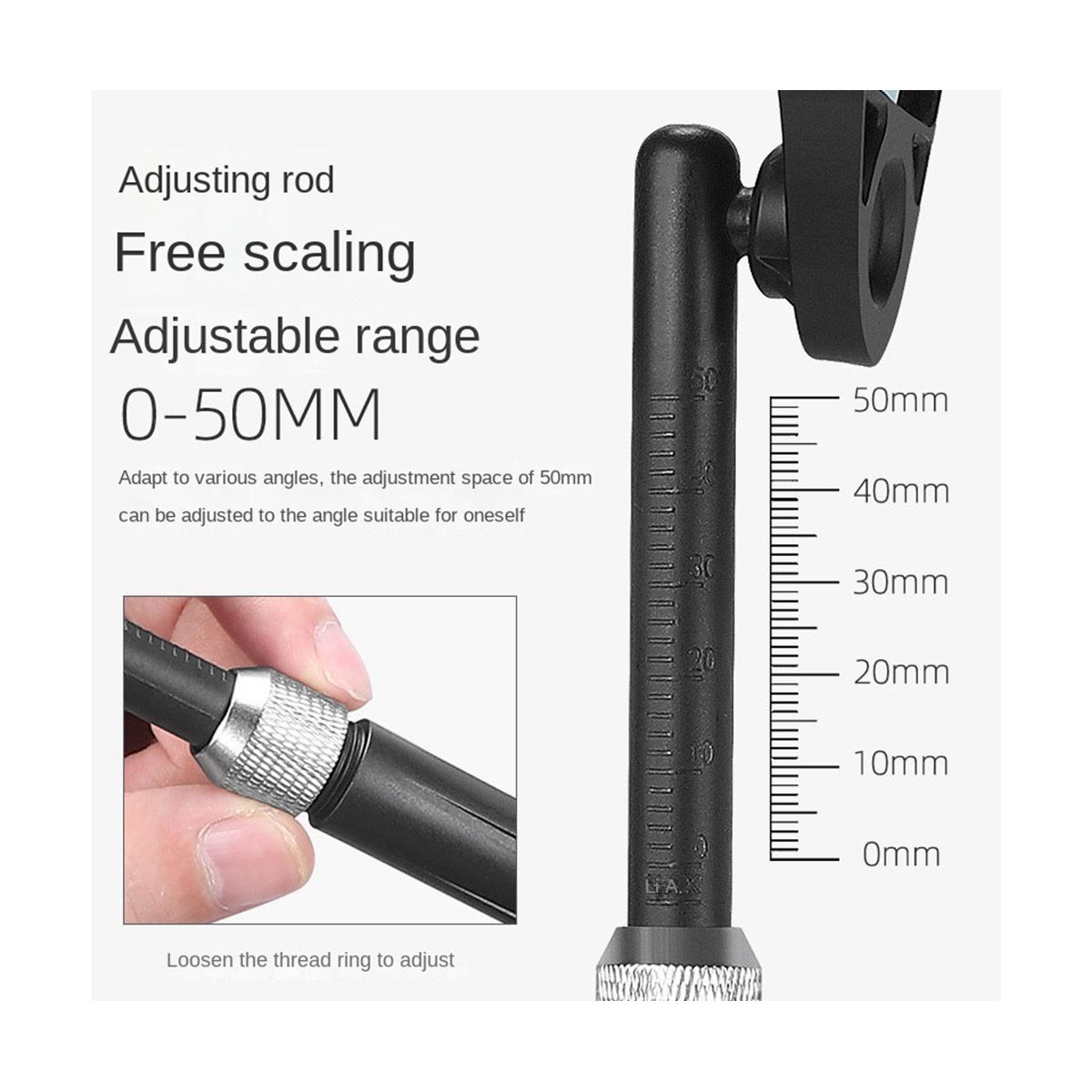 Telescopic Blue Glass Rear View Mirror Dual 360° Lens