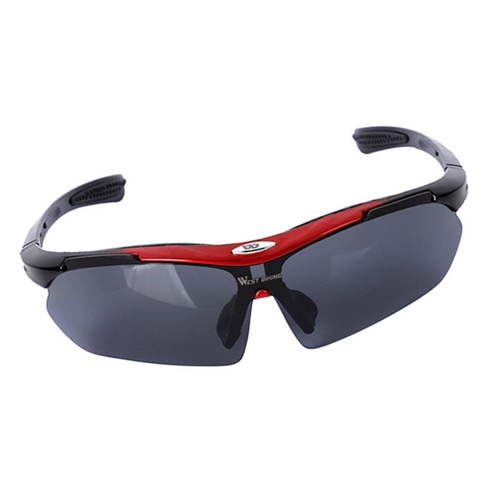 Cycling Driving Sunglasses Motorcycle  UV Glasses With Red