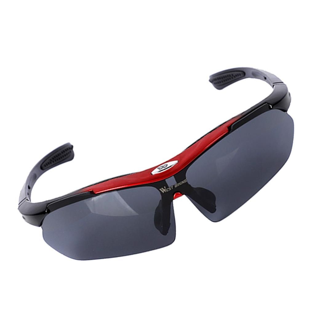 Cycling Driving Sunglasses Motorcycle  UV Glasses With Red