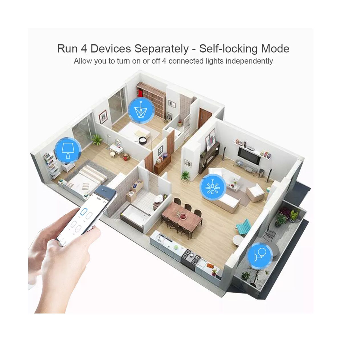4CH Tuya Zigbee Smart Switch Module+Remote 85-250V Relay
