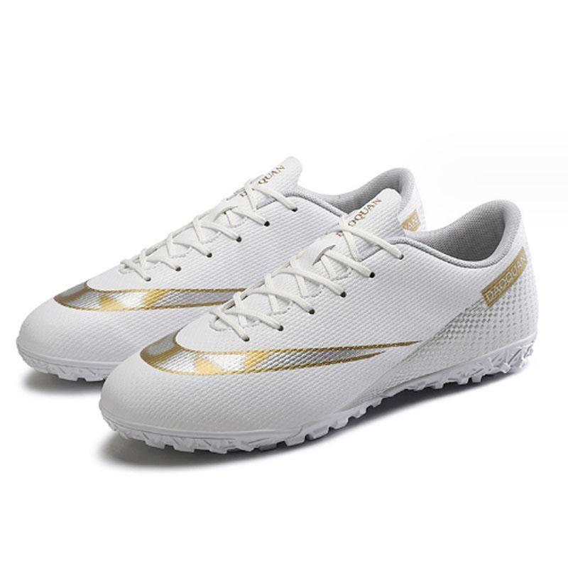 Fashion Football Shoes Men's Women's Non Slip Running  fallow Shoes  - Rose red