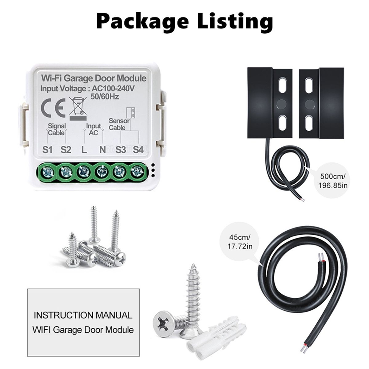 Tuya Smart WiFi Garage Door Switch Sensors Opener