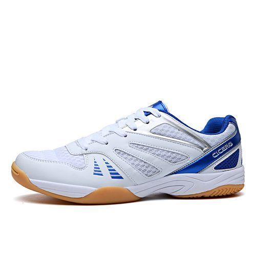 Breathable Athletic Running Shoes Men Mesh Badminton Shoes White