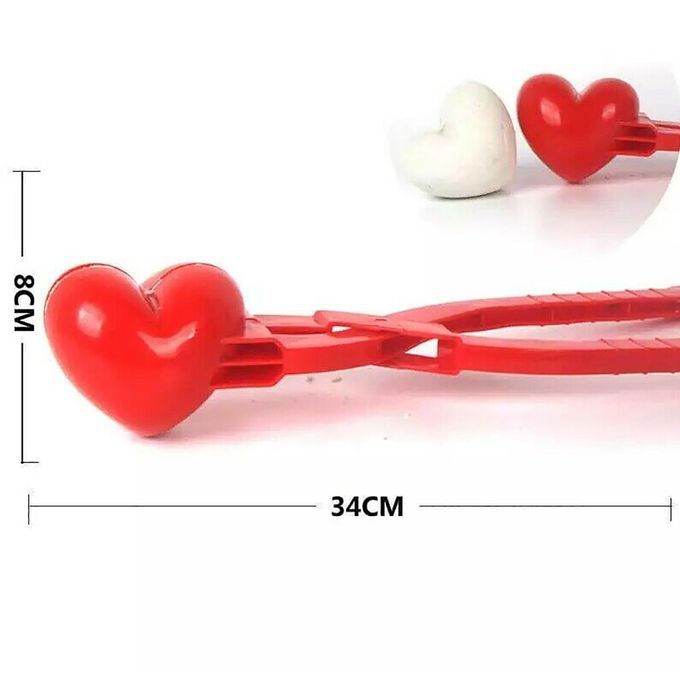 Heart Snowball Maker Clip Mold Sand Ball Clamp Tool Snow Fight Kids