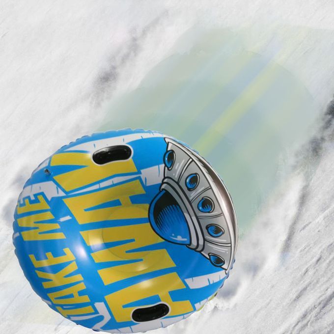 Portable Inflatable PVC Snow Tube Winter Sport Thicken Bottom 90cm
