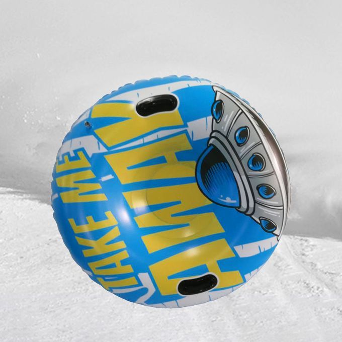 Portable Inflatable PVC Snow Tube Winter Sport Thicken Bottom 90cm