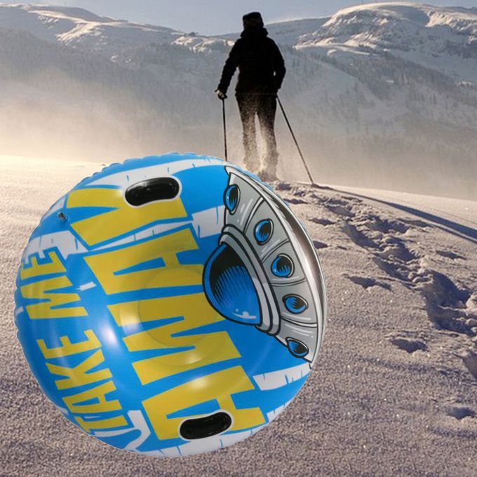 Portable Inflatable PVC Snow Tube Winter Sport Thicken Bottom 90cm